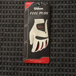 Wilson Feel Plus Left Handed Leather Golf Glove