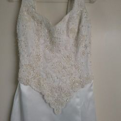 Wedding Dress, Satin And Pearls!