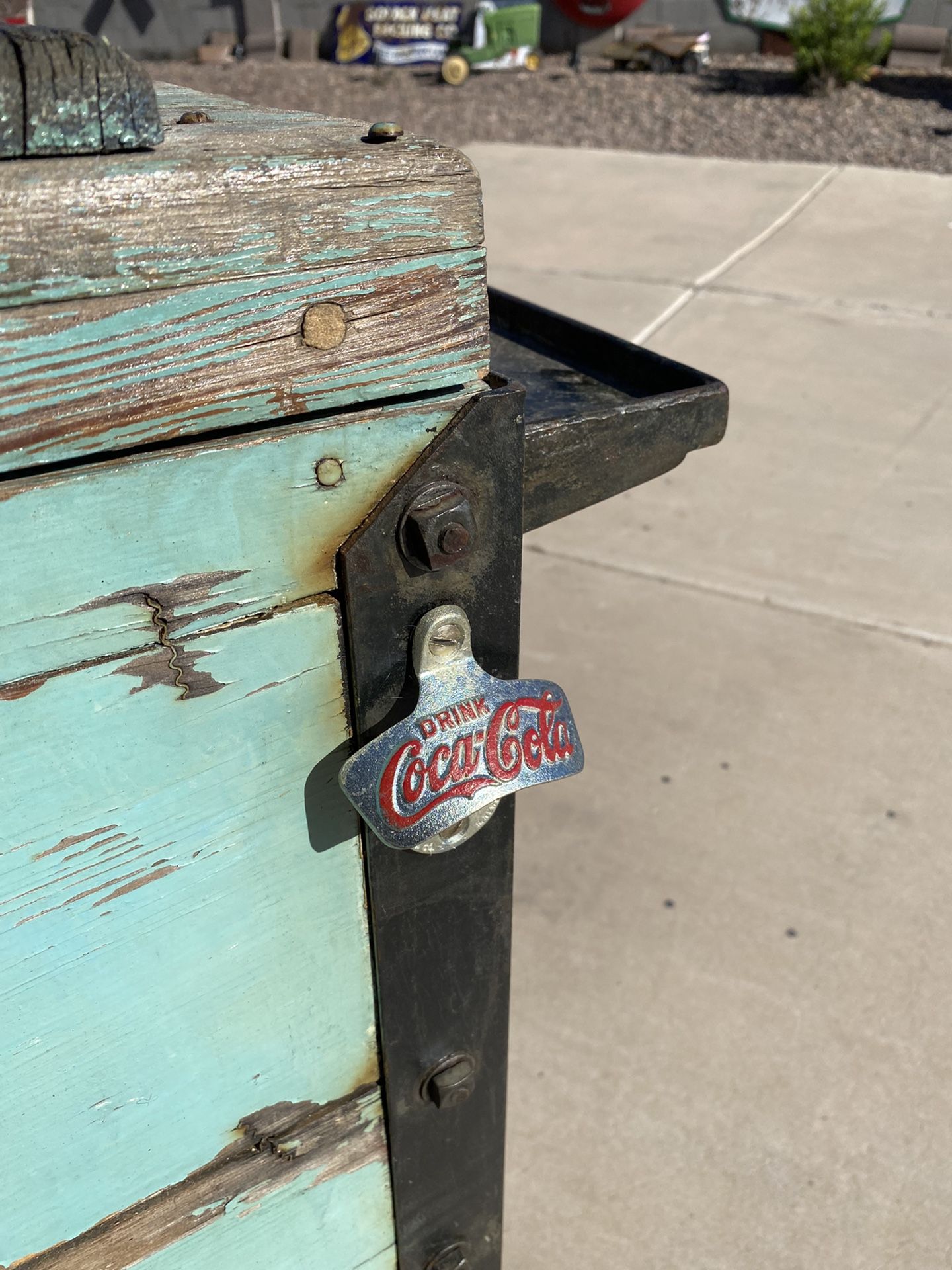Vintage Ice Chest Cooler Repurposed - Technical View