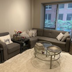 Vision by Istikbal, Sectional Sleeper + Armchair Set – Like New & Customizable!