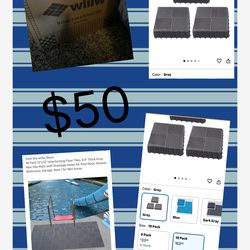 Interlocking floor tiles