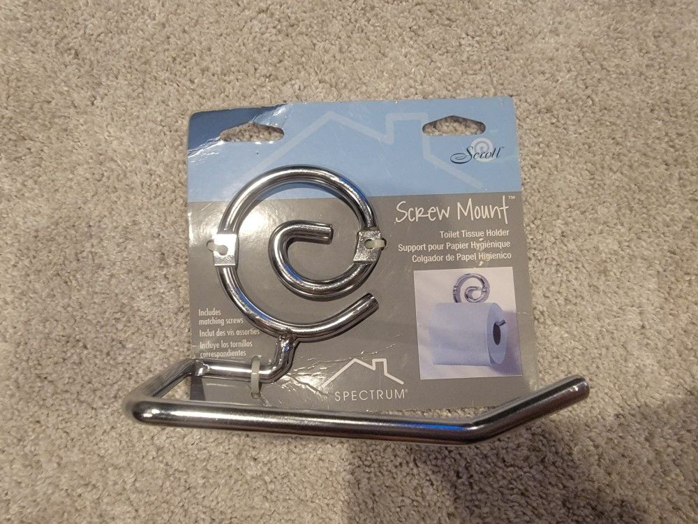 Chrome Scroll Design Toilet Paper Holder