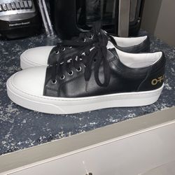 New Condition OTD (On This Day) Leather Sneakers Black And White Size 9.5