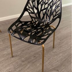 Black Gold Modern Dining Chairs