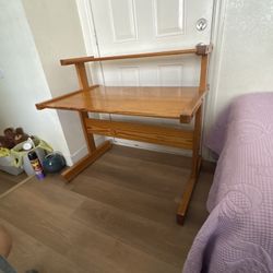 Solid Wood Desk w/ Shelf