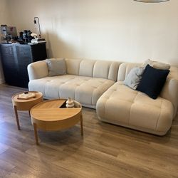 DWR Hay Quilton Sectional Chaise- $1400 OBO