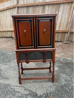 1928 RCA radiola 18 Victor tube radio photograph console restored cabinet