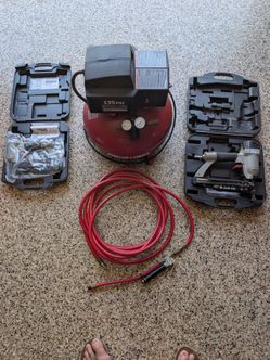 Porter Cable compressor, Brad nailer and Finish nailer