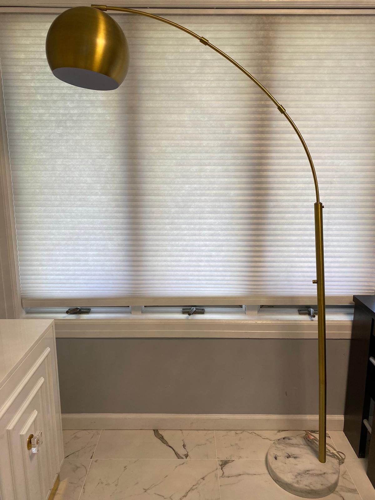 73” Tall Brushed Gold Light Fixtuer