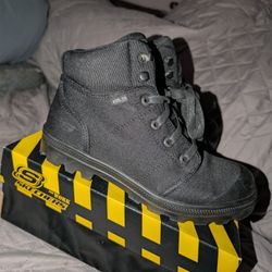 Skechers Work Boots Rotund Darragh  Black Steel Toe Women's 8.5 - Excellent Condition