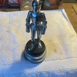 vintage knight in armor table lighter.