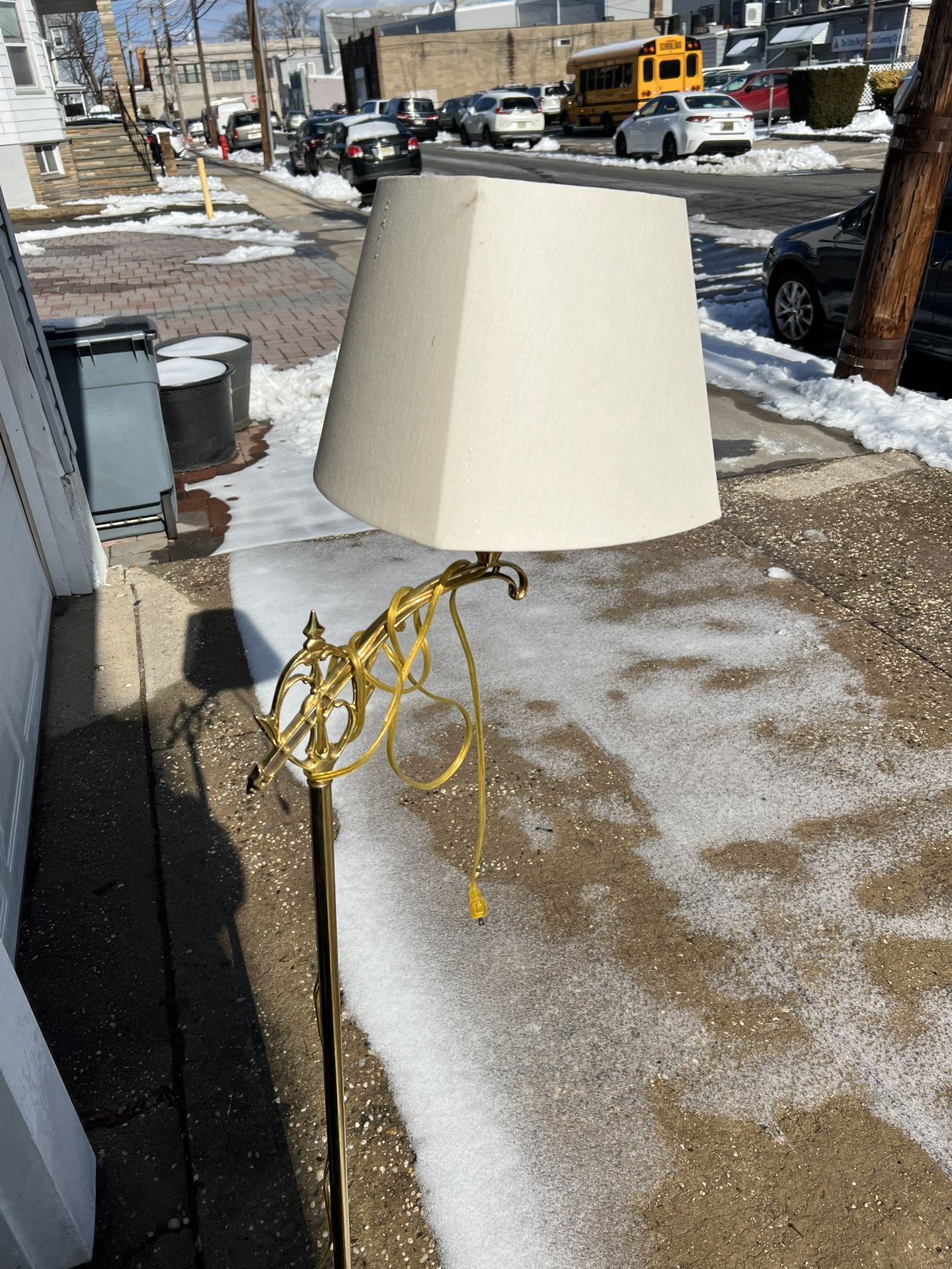 Brass Old Fashioned Reading Lamp Antique