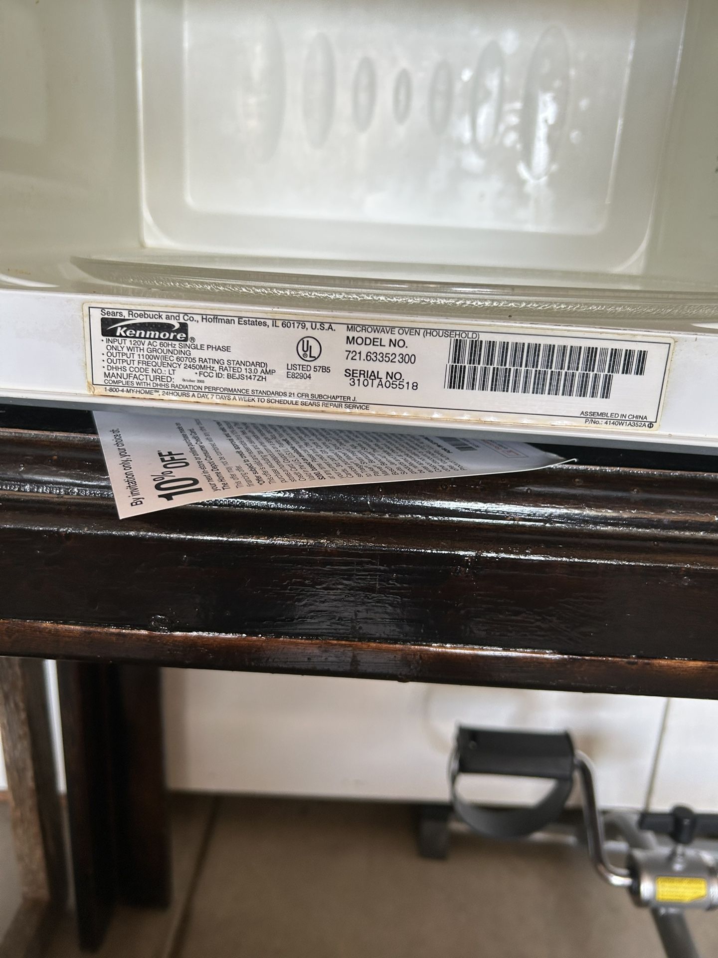 Kenmore Microwave