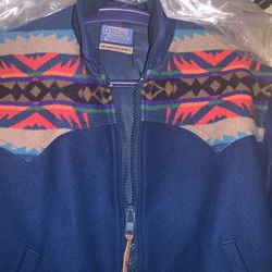 Men’s Light blue Pendleton Bomber Jacket - Medium
