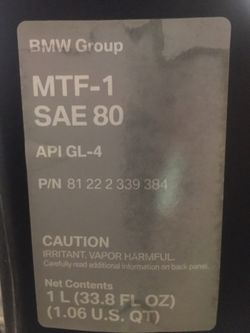 BMW MTF-1 SAE 80