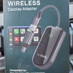 Wireless CarPlay Adapter for Apple iPhone iOS 10+, Convert Wired to Wireless Adapter CarPlay, Plug and Play Car Play Wireless Adapter 