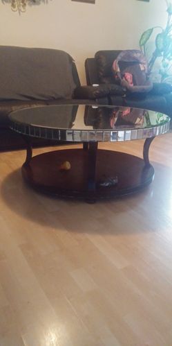 Glass coffee table