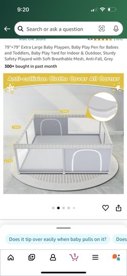 XL Baby Play Pen And Foam Mat