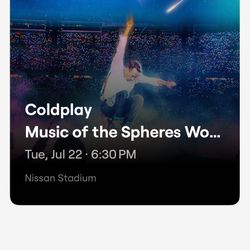 Coldplay Tickets For Nashville TN Show 