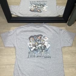 Y2K 1990s Joker Tattoo Chicano Prison Art Style Shirt 