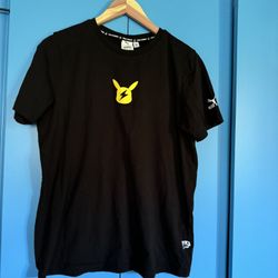 Puma Pikachu Shirt, Black Color Size US M