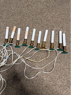 Bundle of 9 Electric Window Candles. Bulbs not included.