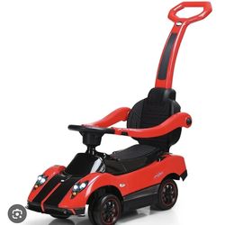 Push Car Toy Pagani Zonda for Kids, Toddler Convertible Ride On Toy Push Car, Music, Push Bar, 6V Battery