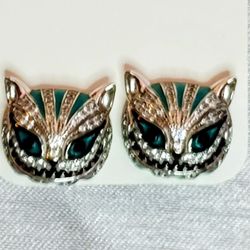 White And Black Diamonds In Sterling Silver Earrings. 