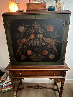Vintage Folk Art Cabinet