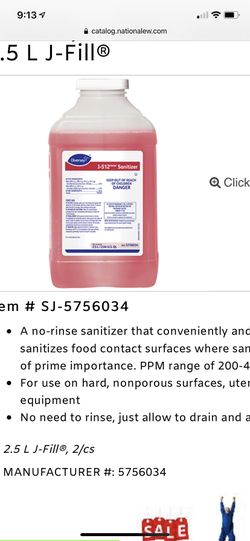 Sanitizer 2.5L Diversey J-512 Sanitizer 