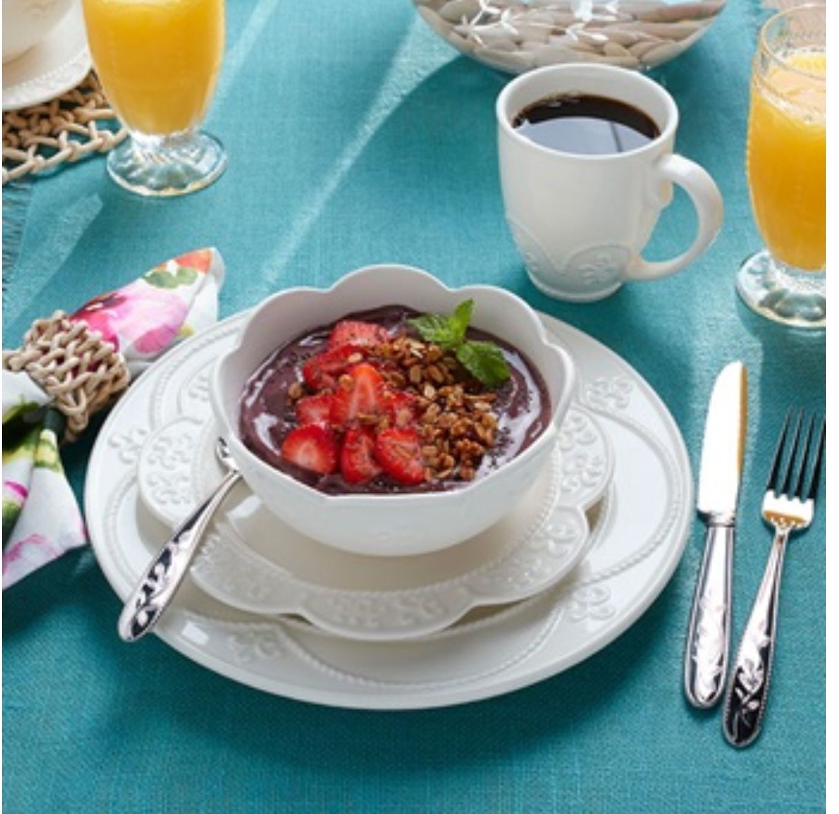 Princess House Marbella 16 Piece Dinnerware Set