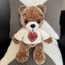 Crochet Heart Teddy Bear