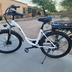 NEW ANCHEER Swan Electric Bike for Adults with 48V 500Wh Removable Battery, 3.5H Fast Charge, UP to 45 Miles, 26" Electric Bicycle-AN5929