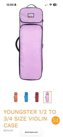 Bam violin case youngster 1/2 to 3/4
