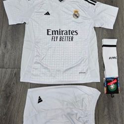 KIDS REAL MADRID SOCCER JERSEY 