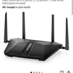 Brand-New NETGEAR Nighthawk RAX54S AX5400 WiFi 6 Router - 5.4 Gbps / ~2,500 sq ft Coverage