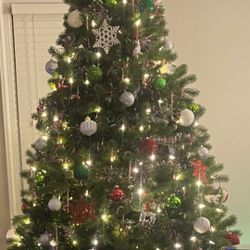 Silver Crate & Barrel Tree Collar Christmas 27"