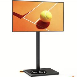 TVON Swivel Floor TV Stand with Mount for Most 32-60 Inch TVs up to 88 lbs, Height Adjustable TV Floor Stand Mount with Wood Base, Tall TV Stand for B