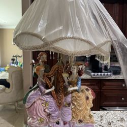 2 Vintage Porcelain Figural Lamp