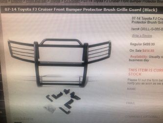 Brand New Grille Guard for Toyota FJ Cruise 207-14 Black