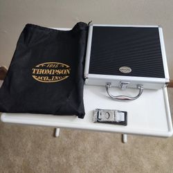 New Thompson Metal Cigar Case & Snips & Bag