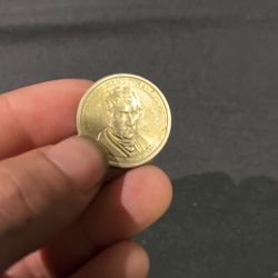 Us President William Henry Harrison 1 Dollar Gold Coin 