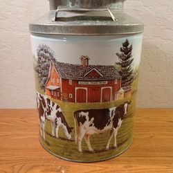 Vintage Collectable Tin Milk Can 