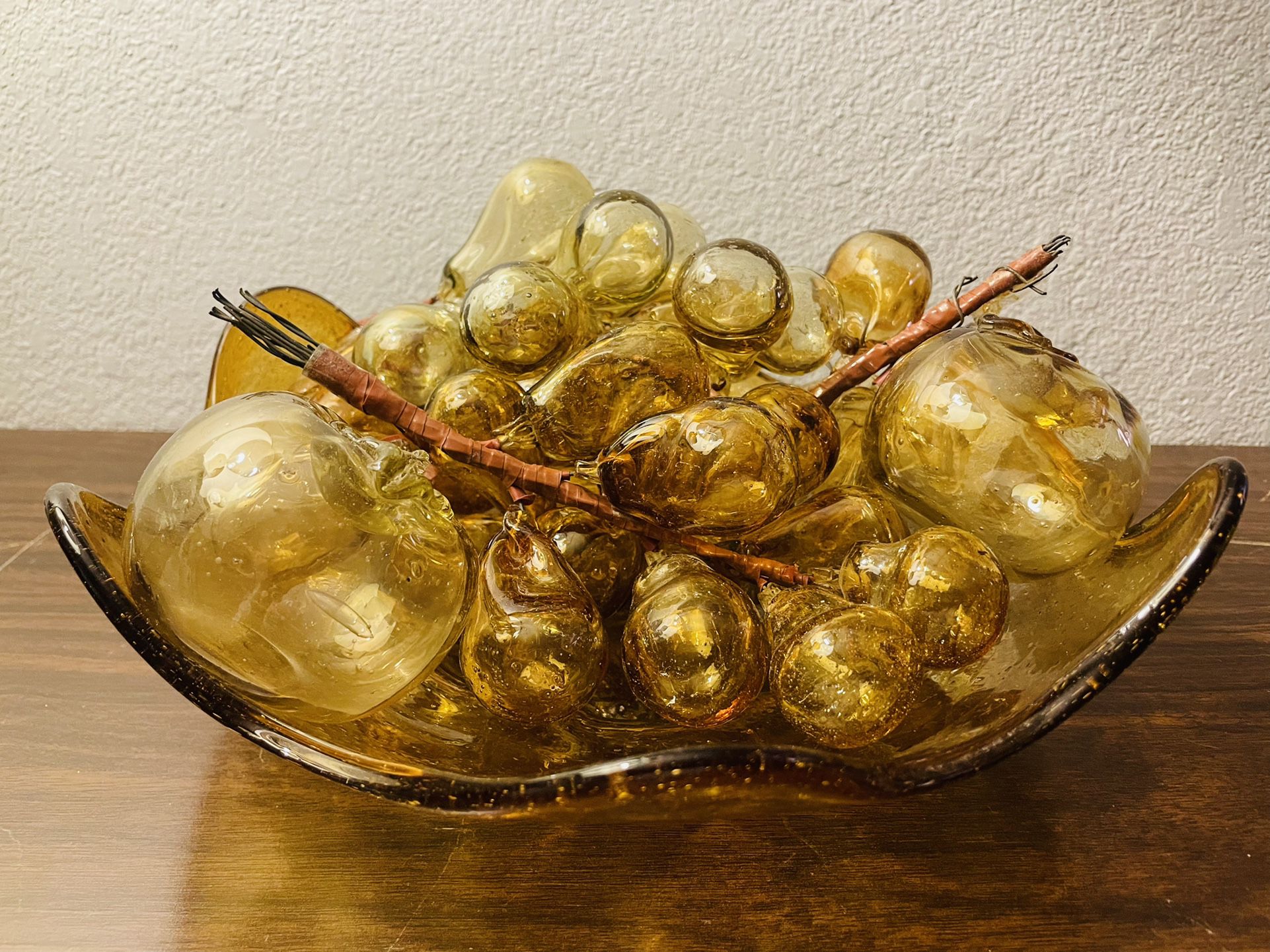 Modern Mid Century Murano Glass Fruit/Bowl Set