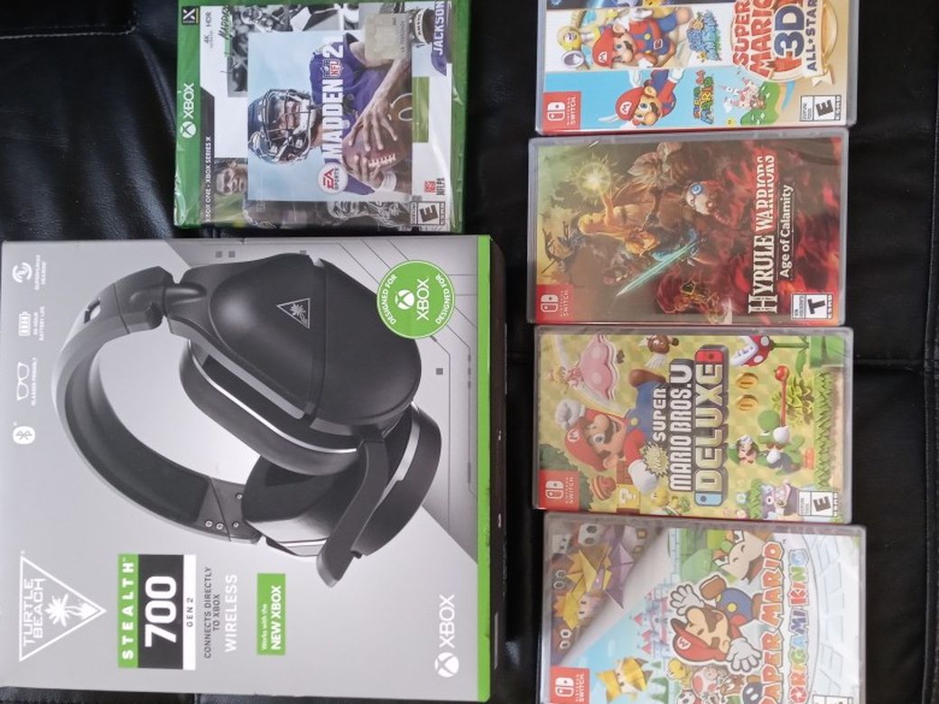 Nintendo switch Games And Turtle Beach Headset BRAND NEW