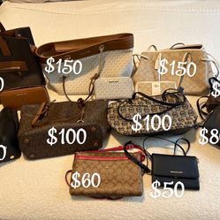 Designer Purse Lot - All Authentic 