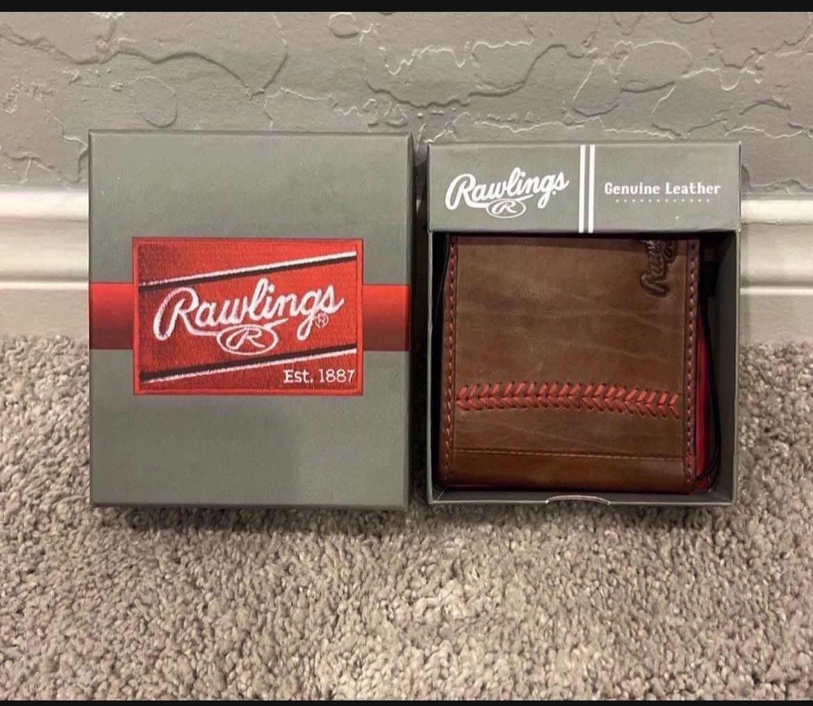 Rawlings Mens Kids Baseball Glove Leather Wallet New Great Gift For Birthday