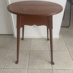 Mid Century Side Table Cherry Wood MCM 1960s