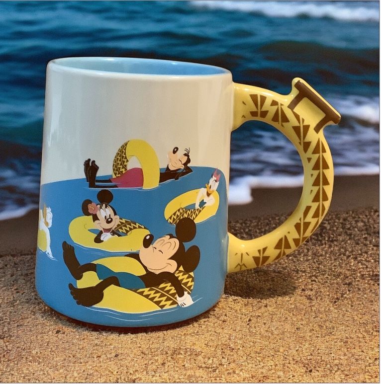 Disney Aulani Resort Mug Cup Totally Tubular Mickey Minnie Mouse Donald Mug New