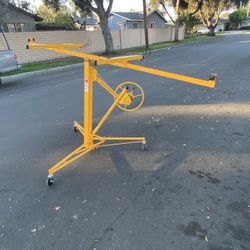 Drywall Lift Panel Hoist, 16Ft Sheetrock Jack Lift, 150 Lbs Load Capacity Drywall Lifter with Rolling Caster Wheels Construction Carrying Tool Drywall